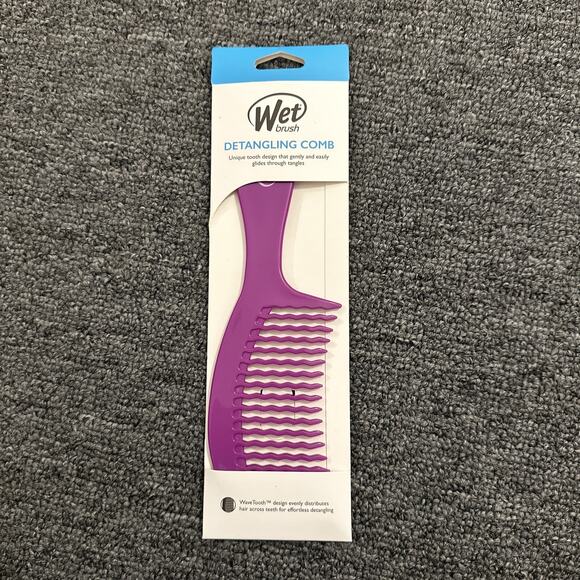 Wet Brush Hair Detangling Comb Wave Tooth Design For Tangles - Purple - Picture 1 of 2